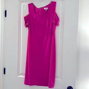 Calvin Klein cold shoulder sheath dress